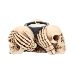 Świecznik Trzy Czaszki - Three Wise Skulls Tealight Holder 11 cm